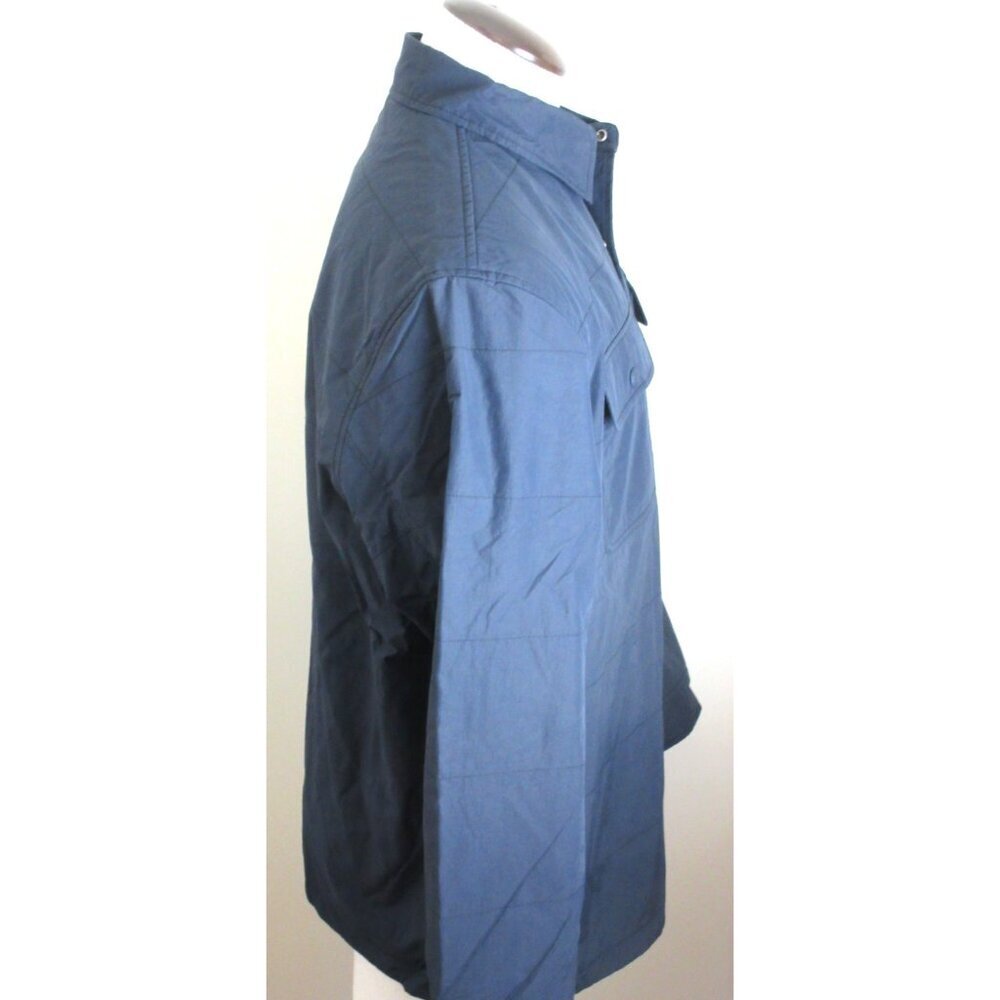 OOBE Brand Men's Eades Snap Front Overshirt Nylon Jacket True Navy Blue NWT - Picture 4 of 7